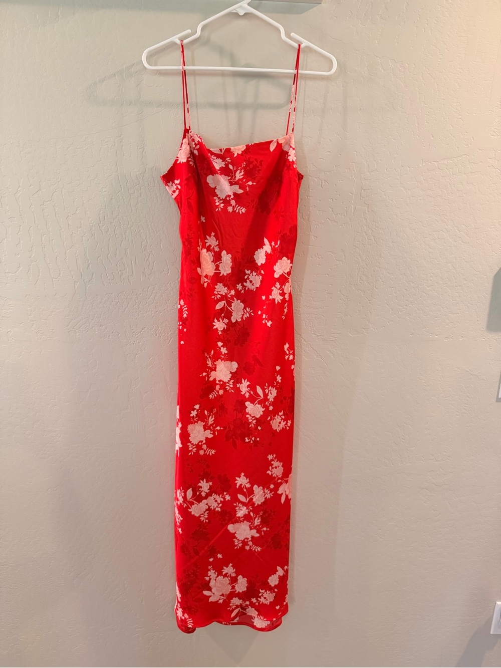 Z Supply Red Floral Maxi Slip Dress